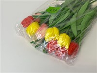 24 pc Multicolor Artificial Tulips