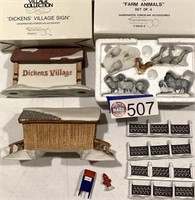 DEPT 56 DICKENS' VILLAGE "SIGN, FENCE & ...