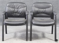 Pair of Basyx Metal Office Arm Chairs
