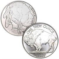 1 oz Buffalo Design Silver Round