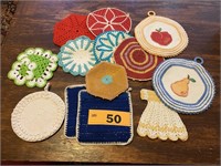 VINTAGE HAND STITCHED HOT PADS
