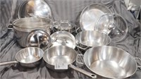 12 pc Demeyere Pots, pans and lids