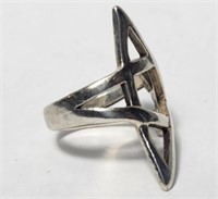 Star Sterling Silver Ring Sz 5