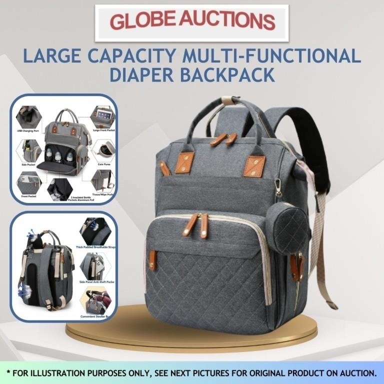 LARGE CAPACITY DIAPER BACKPACK (MULTI-FUNCTIONAL)