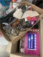 Books and kitchen utensils