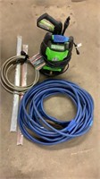 Greenworks 1600PSI pressure washer and hose
