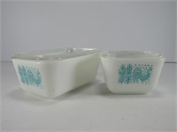 2- VINTAGE PYREX FRIDGE DISHES