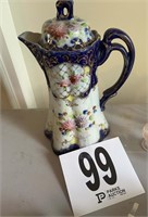 Vintage hand painted coffee pot