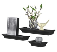Mainstays 3pc Floating Decorative Shelves  Black