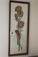 Framed Crewel 32.5 x 20.5