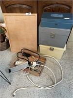 Small Bulletin Board, File Boxes, Power Strips, +