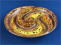 MCM Multicolor Ceramic Ashtray 9 1/2”x9 1/4”