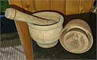 Butter Press, Mortar & Pestle