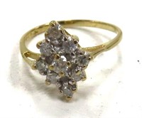 10K Yellow Gold Diamond Ring, Estate Find!