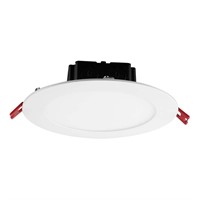 6 in. White Flush Round Wet Rated LED Integrated R