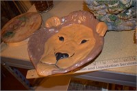 Lion Face Pottery Bowl