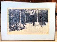 Joy Biddle- signed Winter birches