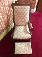 Chair rocker with footstool