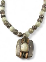 Vintage Adjustable Shell Necklace & Pendant