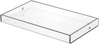 NIUBEE Acrylic Serving Tray 12x20 Inches -Spill Pr