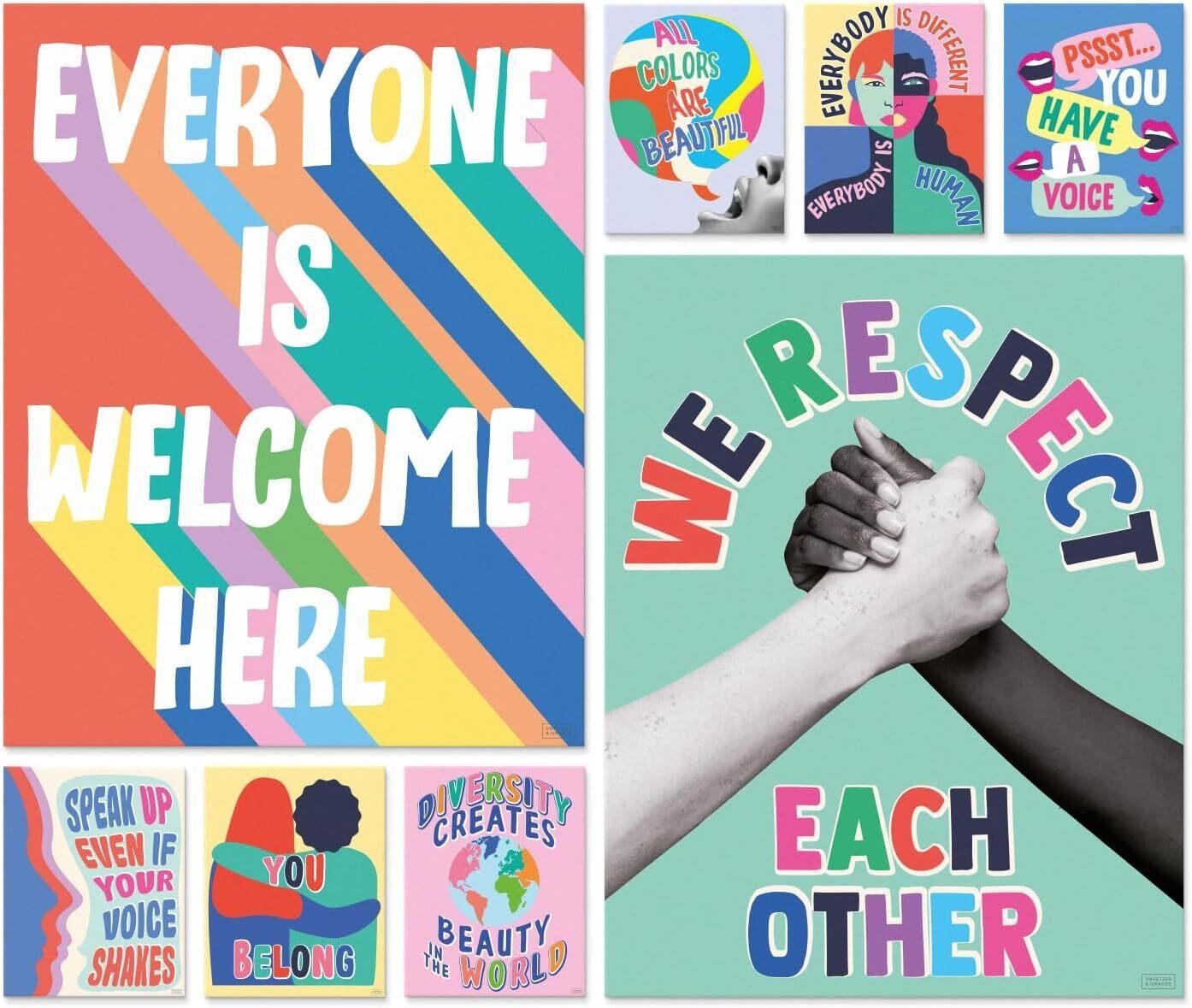 $12  S&O Set of 8 Diversity Posters for Classroom