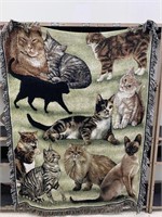 Cat Blanket Approx 48in x 67in