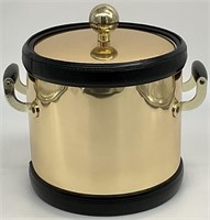 Vintage Brass Wrapped Ice Bucket