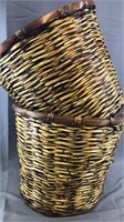 2 Large Wicker Basket Pots