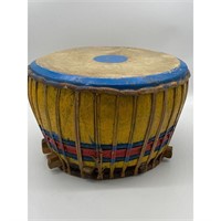 A Lg Antique Tribal African Drum