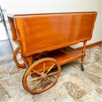 Cherry Wood Tea Cart