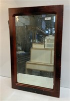 Framed Antique Mirror w/ Cherry Finish