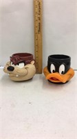 Looney Tunes Cups- Taz  & Daffy Duck-