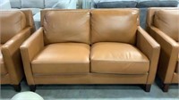 Top Grain Leather Loveseat by West Park