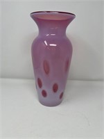 Fenton Cranberry Opalescent Vase 12"H