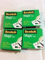 4  packs of scotch magic tape