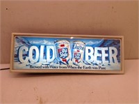 Old Style/Old Style Light "Cold Beer" Lighted Sign