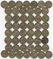 50 Silver War Nickels - 1942 to 1945
