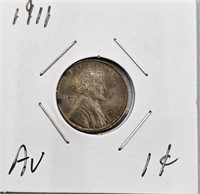 1911 AU Lincoln Cent