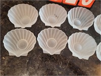 sea shell frosted glass