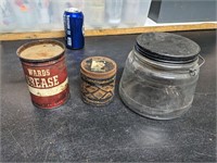 2 VTG Product Tins & Jar