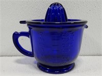 Gorgeous Blue Glass Juicer and Measuring Cup
