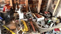 Qty. Of Misc. Clamps, Pulleys, Pipe Wrenches,