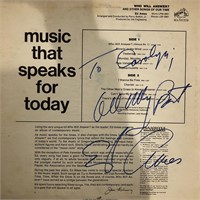 Who Will Answer? Ed Ames signed album cover