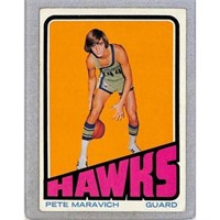 1972 Topps Pete Maravich Crease Free