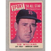 1958 Topps Ted Williams Crease Free Allstar