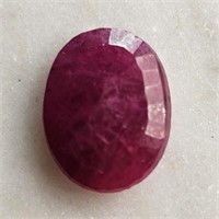CERT 8.75 Ct Faceted African Colour Enhanced Ruby,