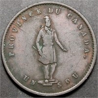 Canada Quebec Bank 1852 Â½ Penny Token_PC-3 Br529