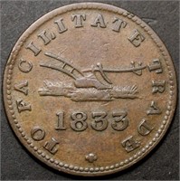 Canada UC-12B2 1833 To Facilitate Trade Â½ Penny T