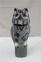 Resin owl, 15.25"H