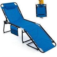 Folding Deck Chair with Removable Headrest